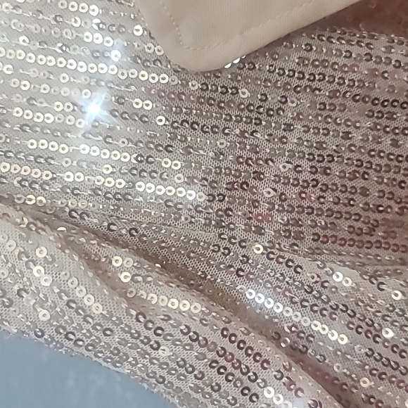 Women's Sequin Cardigan Long Sleeve Gold Large - Picture 6 of 7